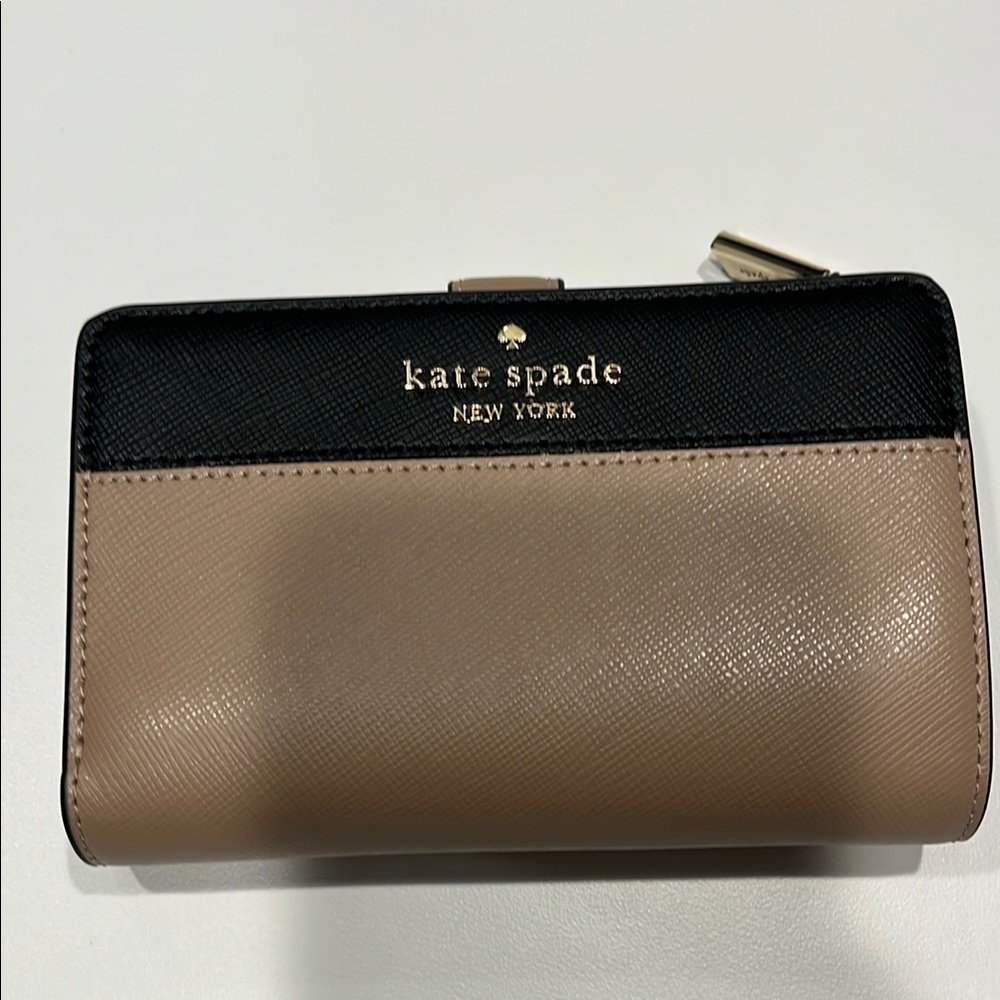 Kate Spade Black and Tan Women's Wallet